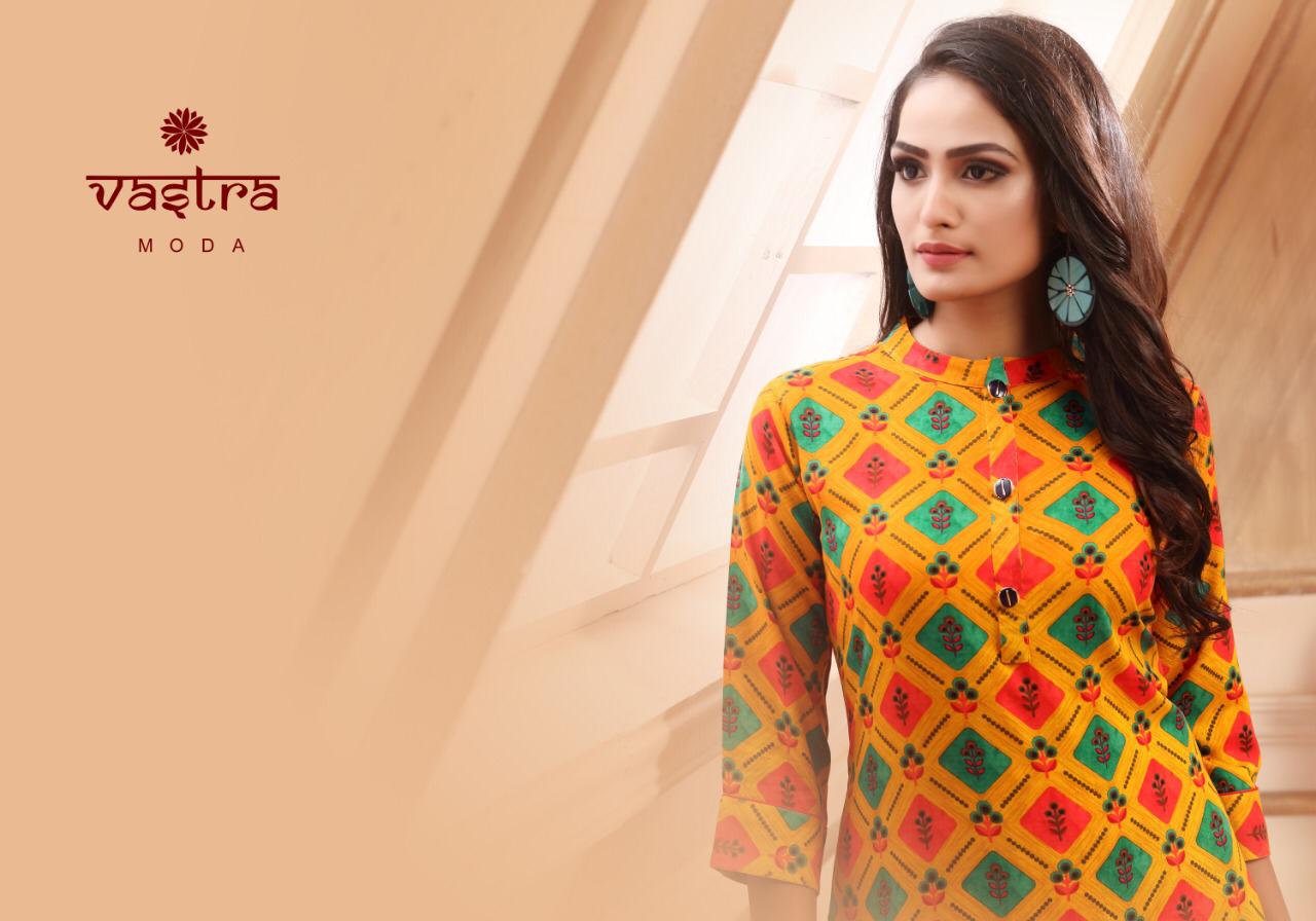 VASTRA MODA GENISIS VOL 1 PREMIUM RAYON KURTI COLLECTION IN SURAT
