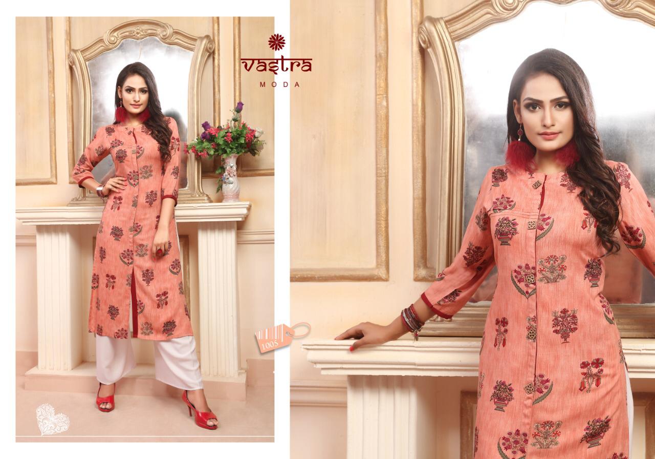 VASTRA MODA GENISIS VOL 1 PREMIUM RAYON KURTI COLLECTION IN SURAT