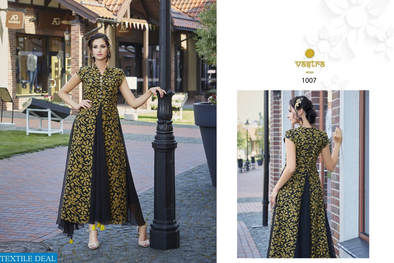 VASTRA MODA ZAREEN VOL 1 SATIN VISCOSE DIGITAL PRINT GOWN STYLE KURTI