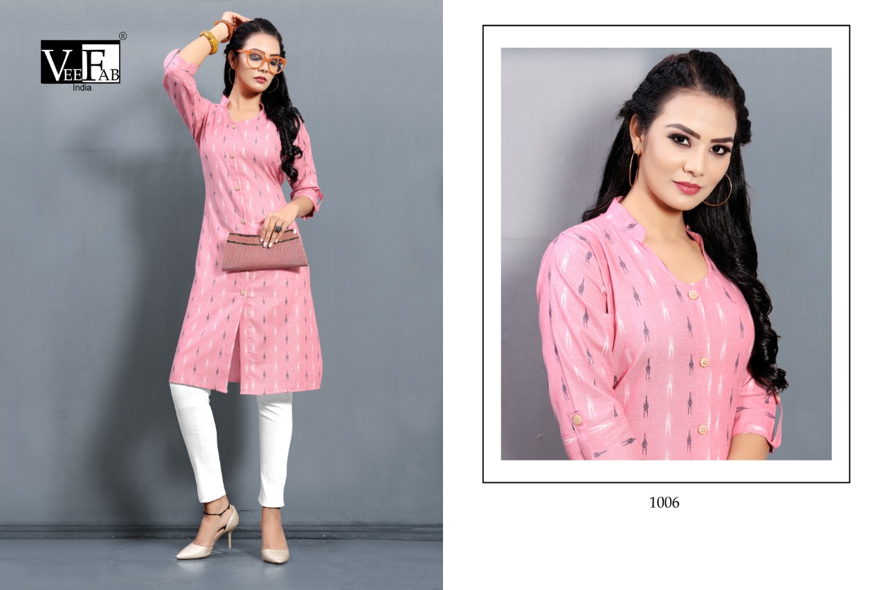 VF INDIA QUEEN HANDLOOM COTTON PRINTED FORMAL WEAR KURTI WHOLESALER