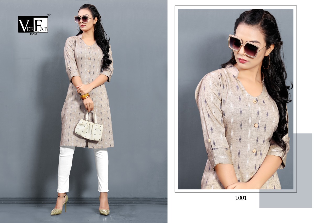 VF INDIA QUEEN HANDLOOM COTTON PRINTED FORMAL WEAR KURTI WHOLESALER