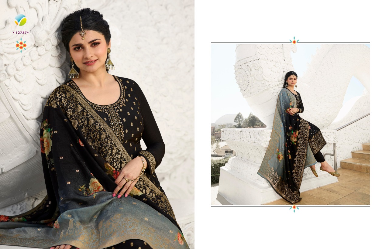 VINAY FASHION LAUNCH KASEESH ZAREENA 12751-12758 SERIES DOLA JACQUARD DESIGNER SALWAR SUIT