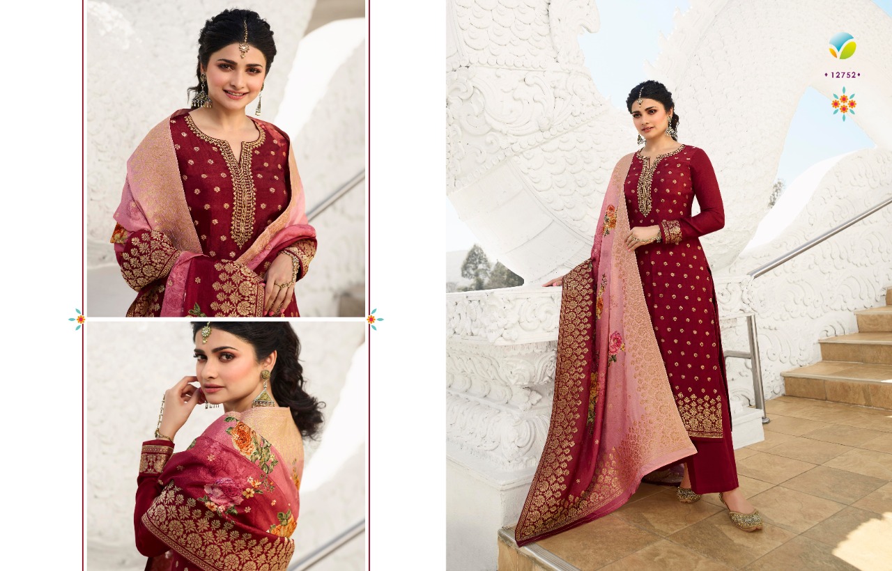 VINAY FASHION LAUNCH KASEESH ZAREENA 12751-12758 SERIES DOLA JACQUARD DESIGNER SALWAR SUIT