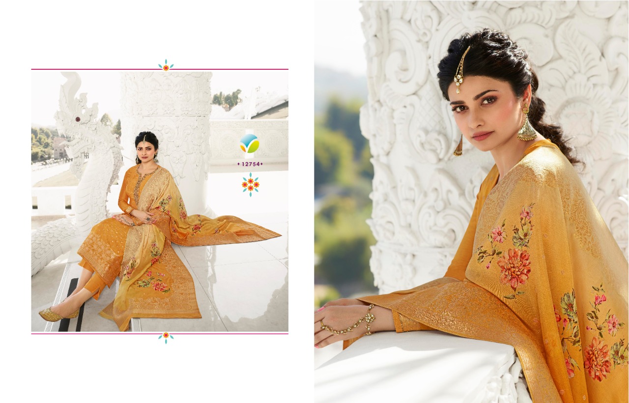 VINAY FASHION LAUNCH KASEESH ZAREENA 12751-12758 SERIES DOLA JACQUARD DESIGNER SALWAR SUIT