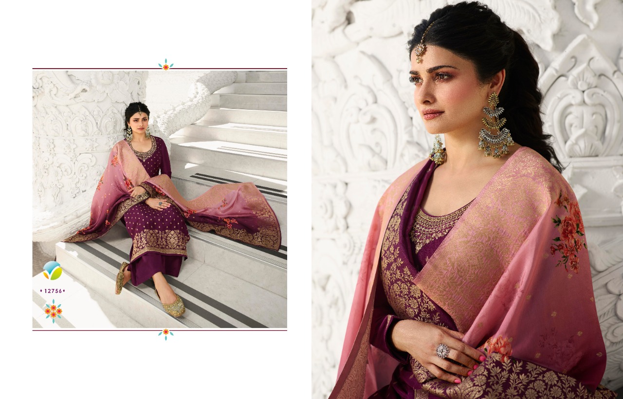 VINAY FASHION LAUNCH KASEESH ZAREENA 12751-12758 SERIES DOLA JACQUARD DESIGNER SALWAR SUIT