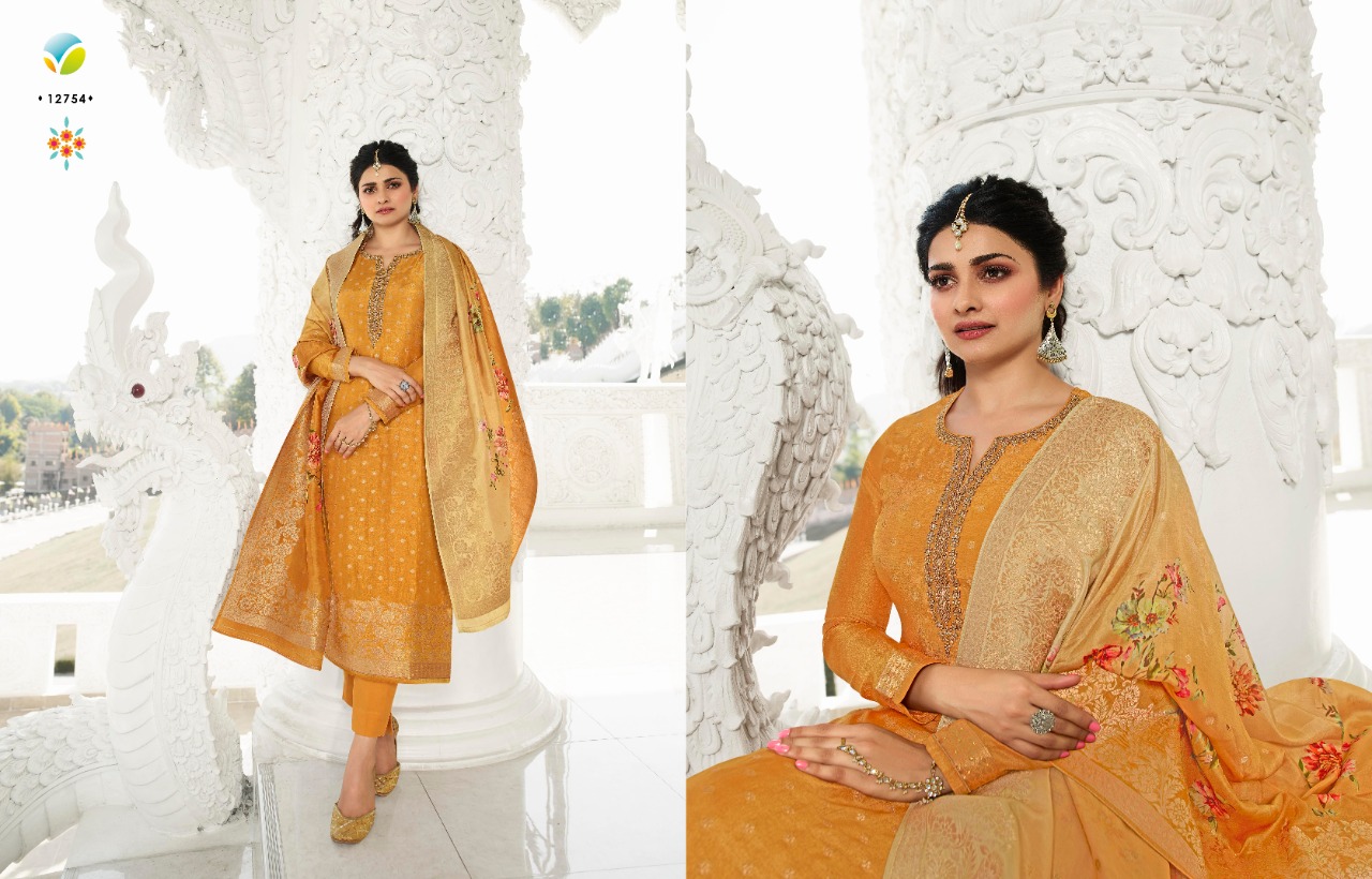 VINAY FASHION LAUNCH KASEESH ZAREENA 12751-12758 SERIES DOLA JACQUARD DESIGNER SALWAR SUIT