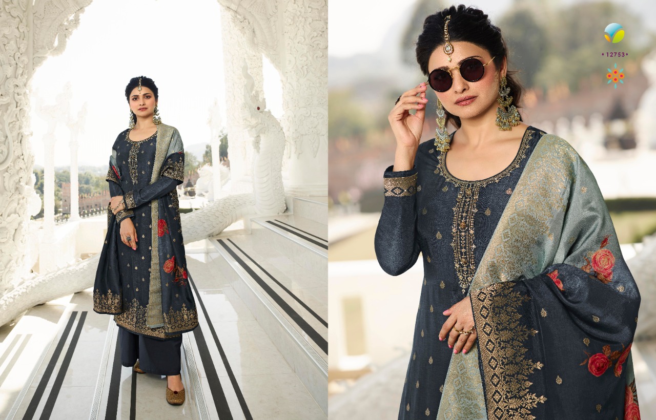 VINAY FASHION LAUNCH KASEESH ZAREENA 12751-12758 SERIES DOLA JACQUARD DESIGNER SALWAR SUIT