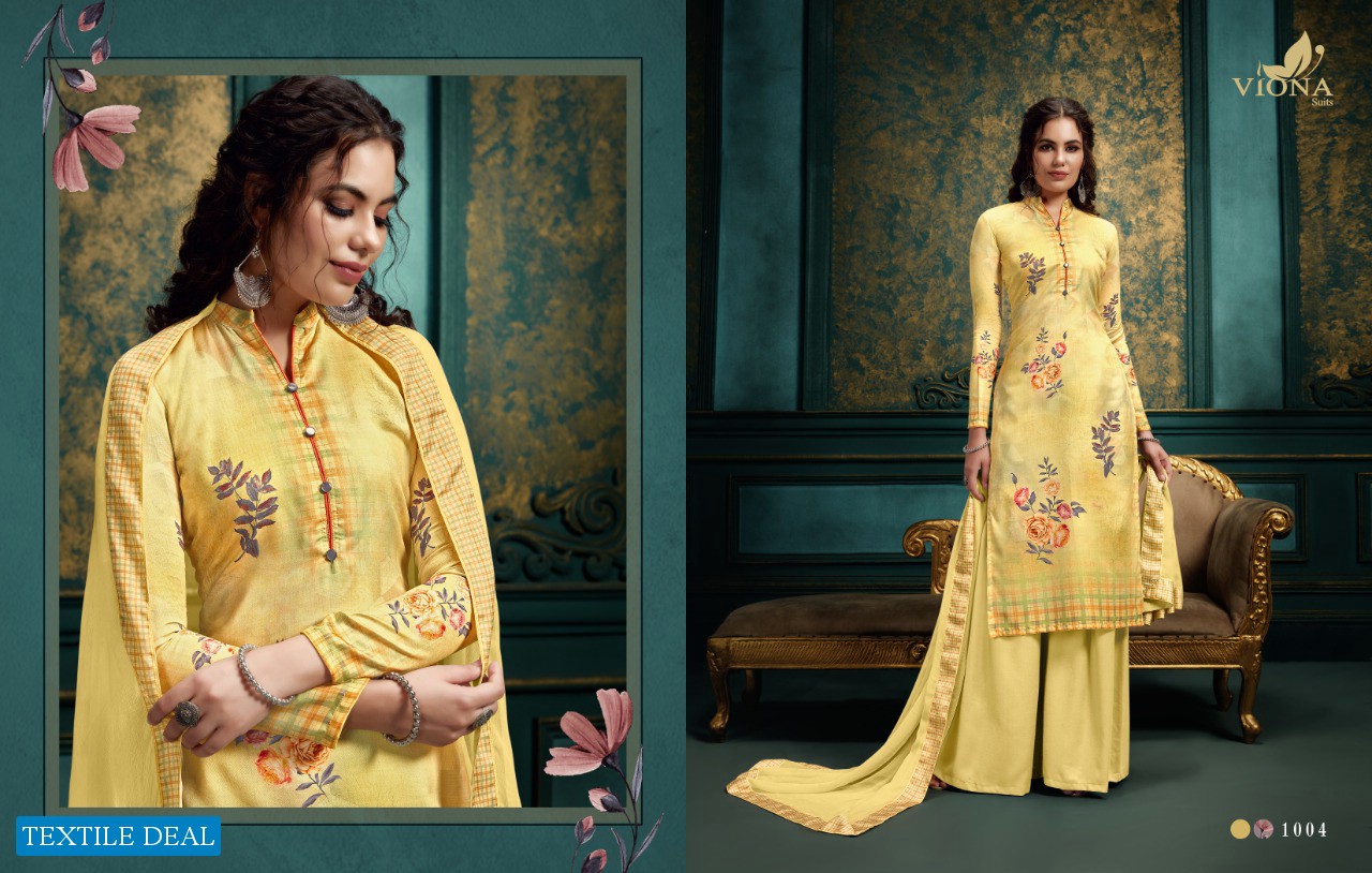VIONA PRESENTING ALINA PASHMINA DIGITAL PRINT SALWAR SUITS COLLECTIONS OF EVERGREEN WEAR