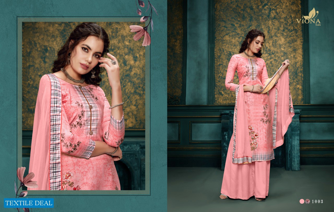 VIONA PRESENTING ALINA PASHMINA DIGITAL PRINT SALWAR SUITS COLLECTIONS OF EVERGREEN WEAR