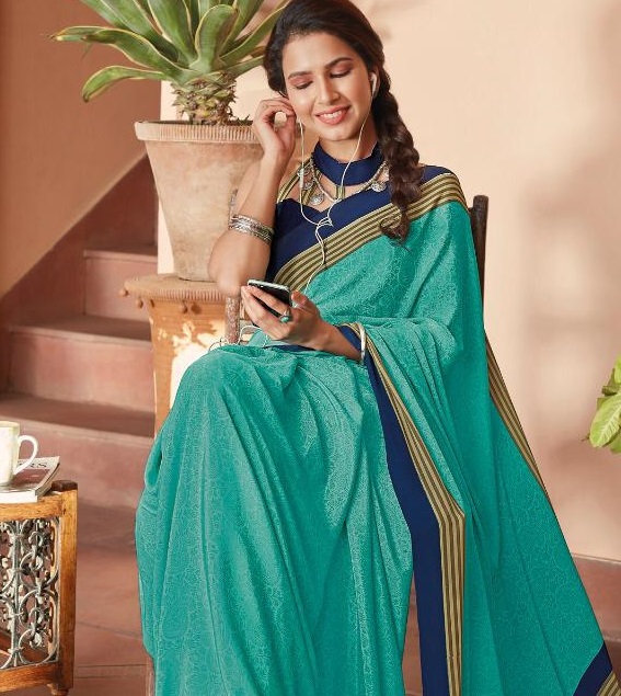 VIPUL CREPEY COLLA JOYFULL ELEGANT LOOK STANDARD COLOUR CRAPE SAREE CATALOGS