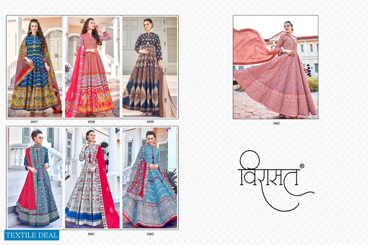 VIRASAT PRESENTS MAYURI KILLER SILK DESIGNER LONG GOWN PARTY WEAR EXCLUSIVE COLLECTIONS READYMADE SUITS