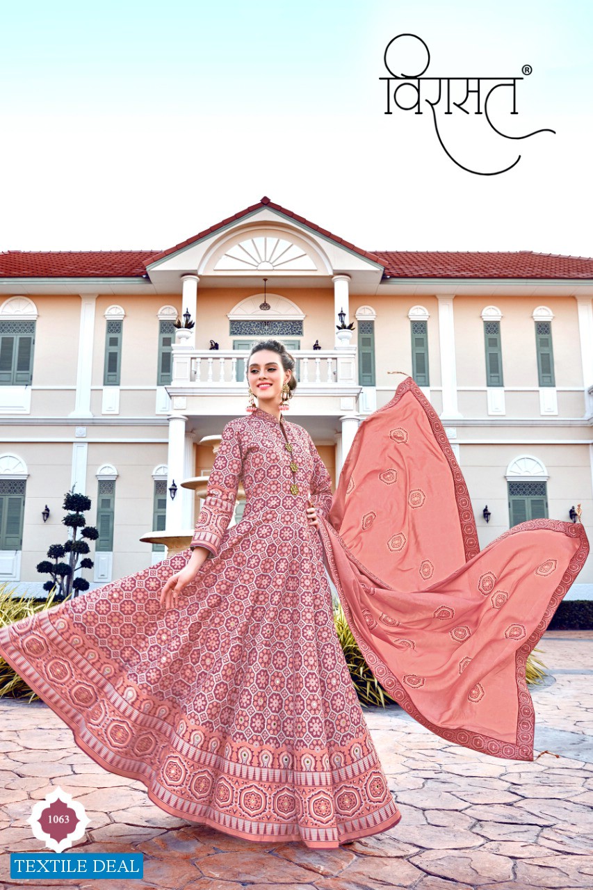 VIRASAT PRESENTS MAYURI KILLER SILK DESIGNER LONG GOWN PARTY WEAR EXCLUSIVE COLLECTIONS READYMADE SUITS