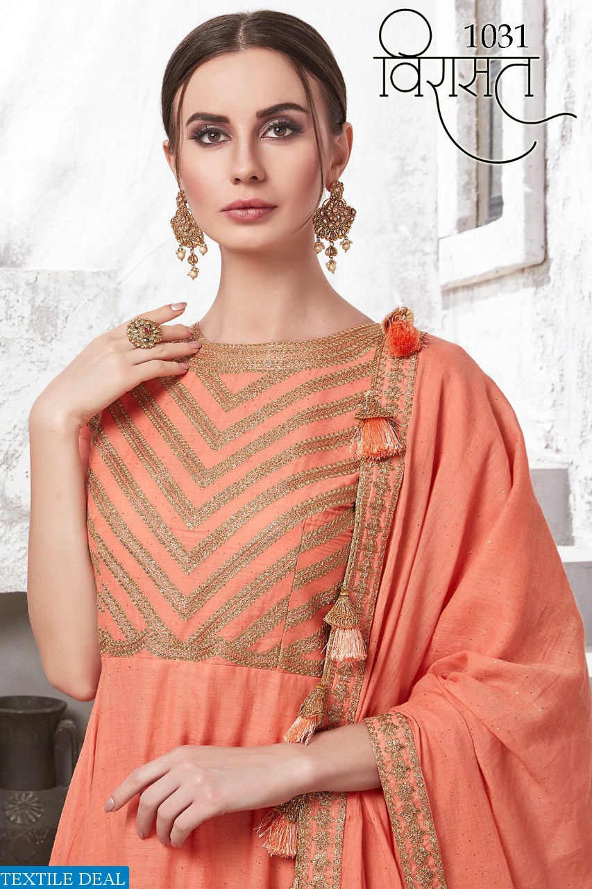 VIRASAT VOL 8 1031-1036 SERIES NEW DESIGNER GOWN EXCLUSIVE COLLECTION DEALER