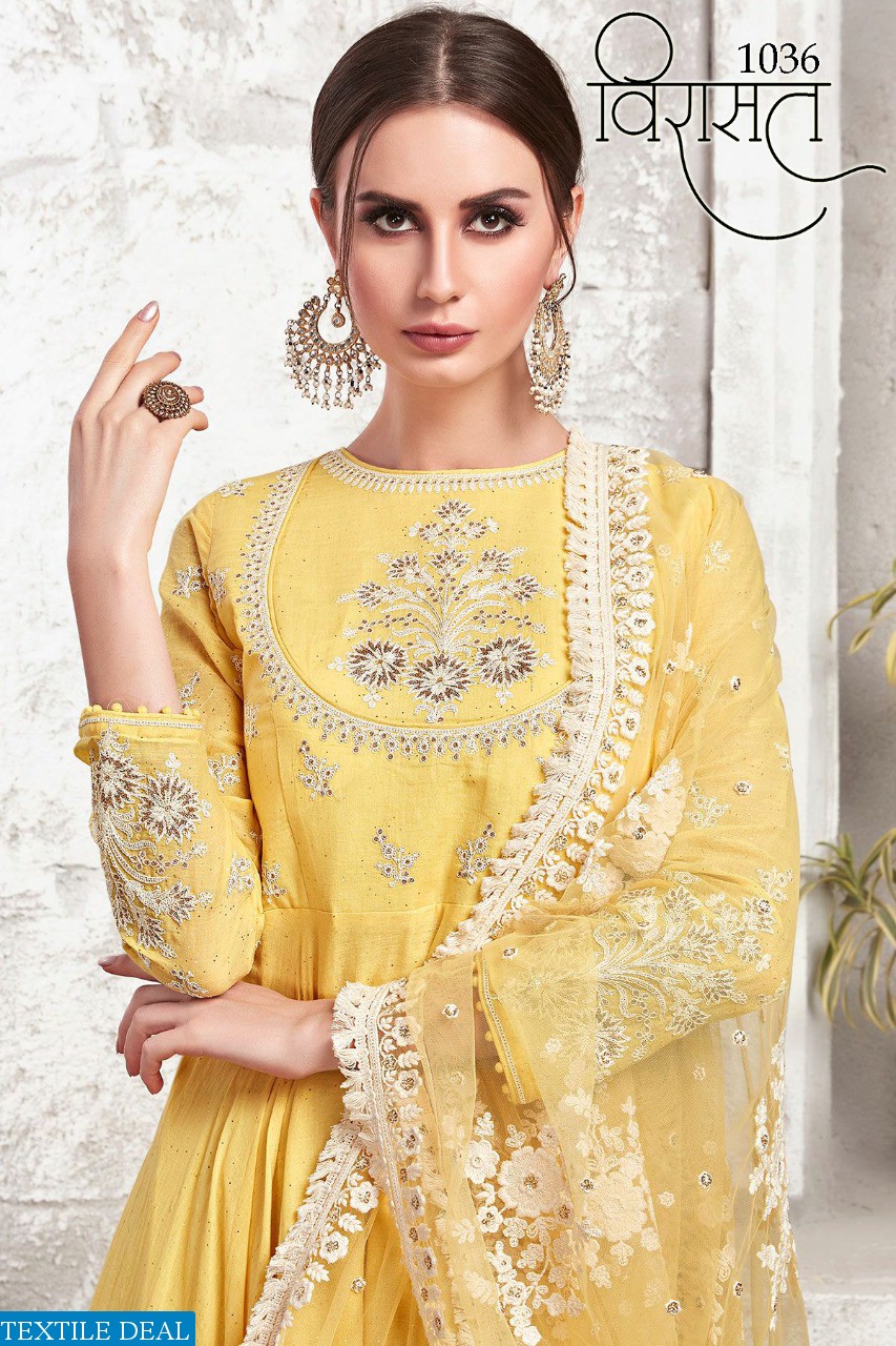 VIRASAT VOL 8 1031-1036 SERIES NEW DESIGNER GOWN EXCLUSIVE COLLECTION DEALER