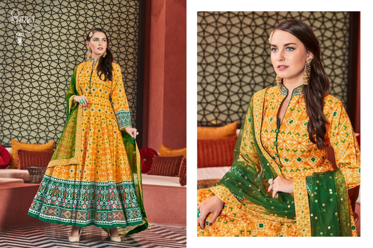 VIRASAT VOL 9 SILK DESIGNER GOWN STYLE SALWAR KAMEEZ WHOLESALER