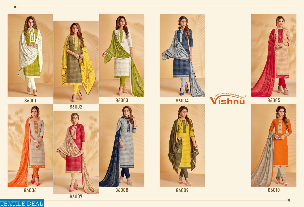 VISHNU ZAYRA VOL 3 HANDLOOM COTTON CHECKS SUIT DEALER
