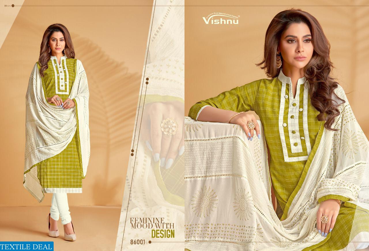 VISHNU ZAYRA VOL 3 HANDLOOM COTTON CHECKS SUIT DEALER