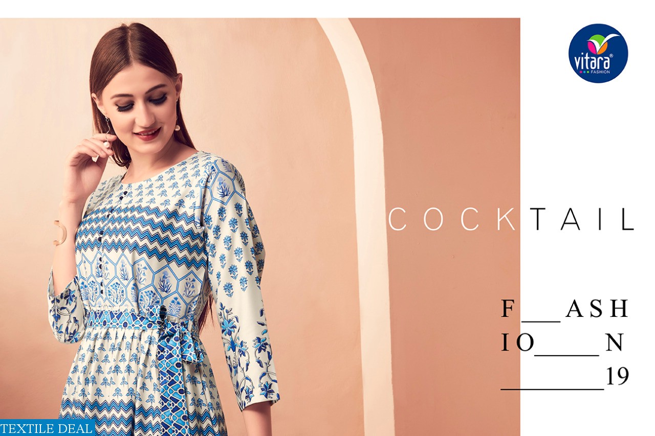 VITARA FASHION LAUNCH COCKTAIL EXCLUSIVE DESIGNER GOWN SILK PRINTS KURTI