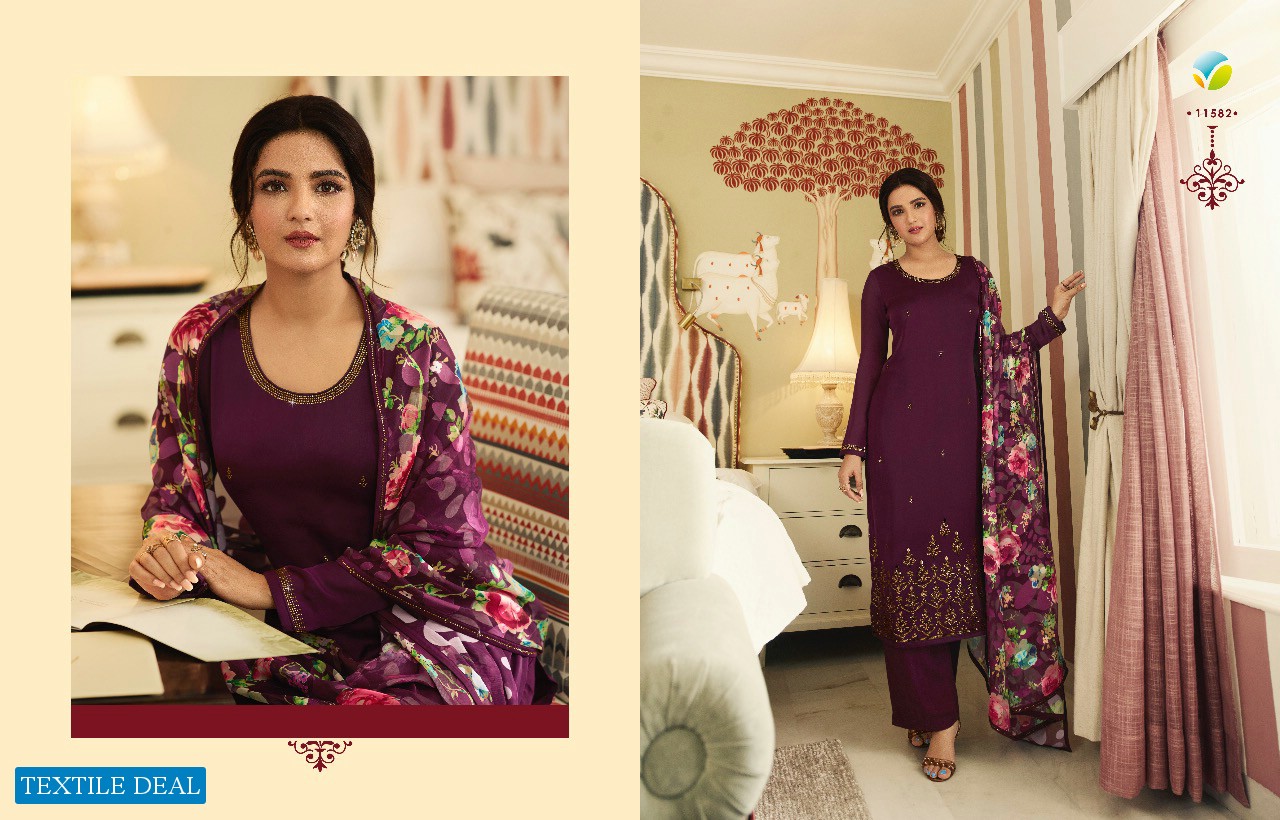 VInay Shining Star Wholesale Shopping Satin Georgette Dresses