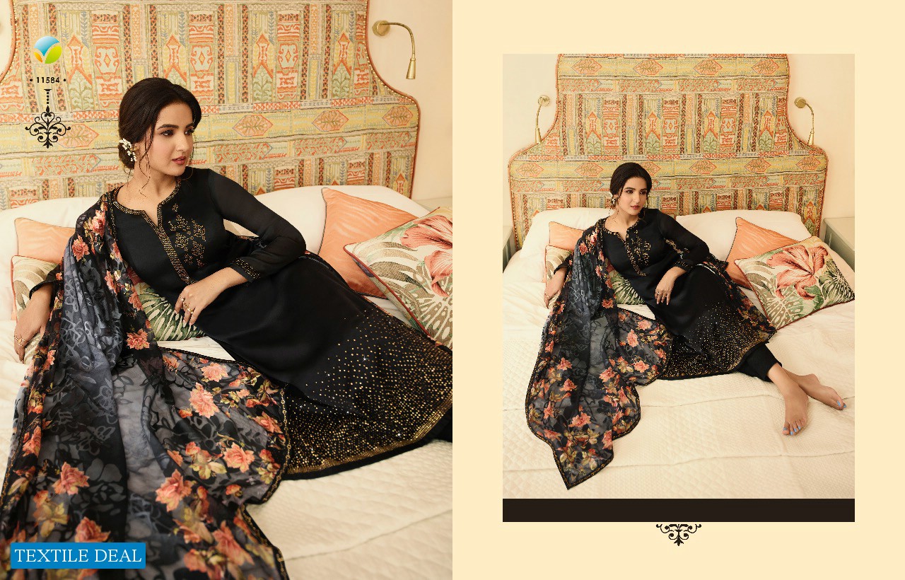 VInay Shining Star Wholesale Shopping Satin Georgette Dresses