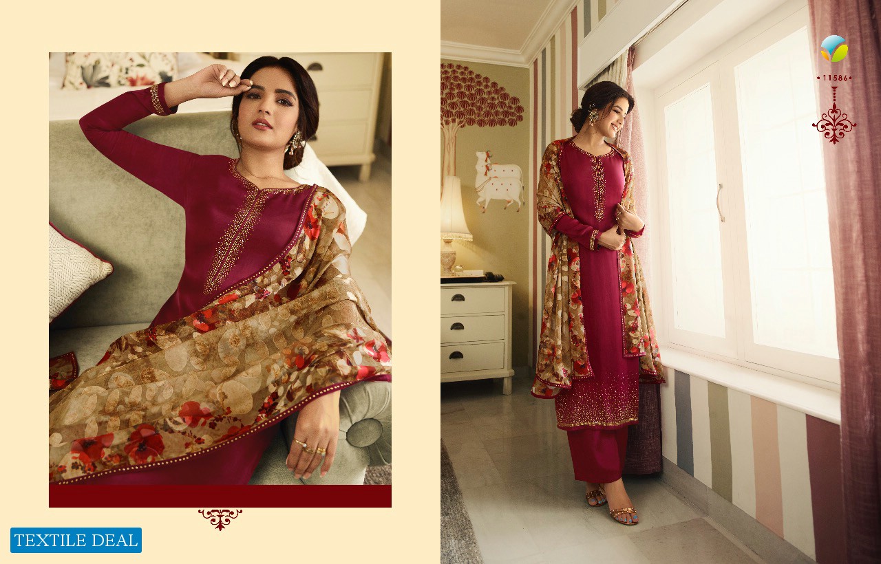 VInay Shining Star Wholesale Shopping Satin Georgette Dresses