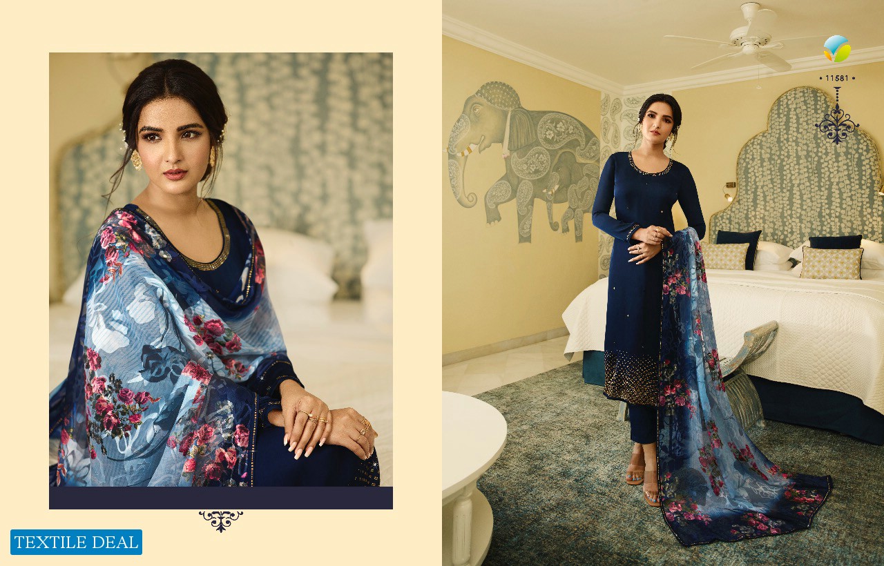 VInay Shining Star Wholesale Shopping Satin Georgette Dresses