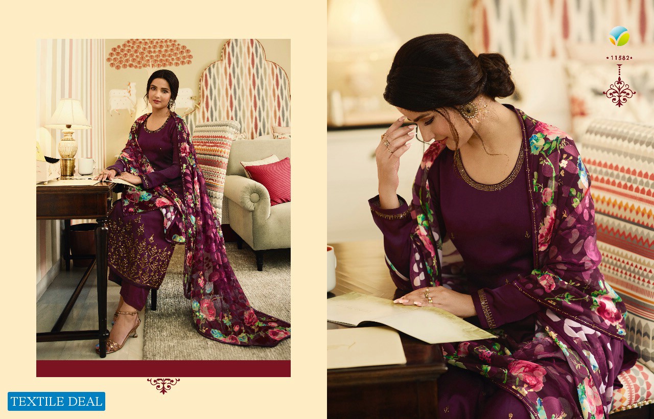 VInay Shining Star Wholesale Shopping Satin Georgette Dresses