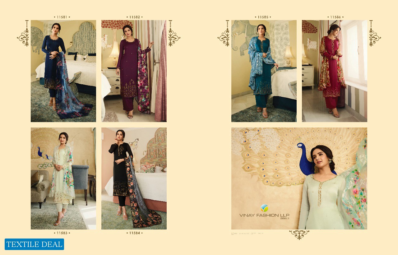 VInay Shining Star Wholesale Shopping Satin Georgette Dresses