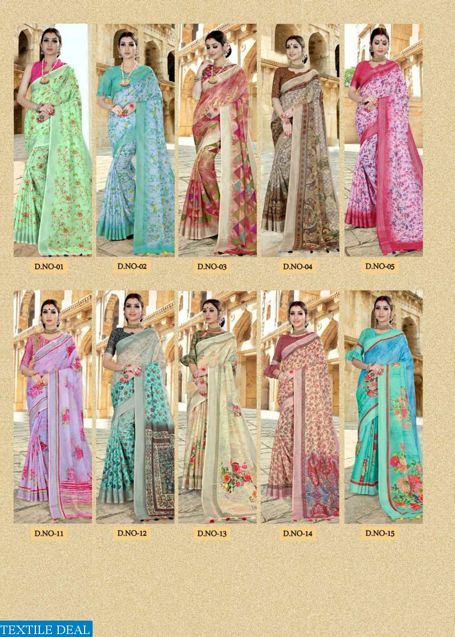 Vaamika Vastram Vol-1 Wholesale Shopping Linen Sarees