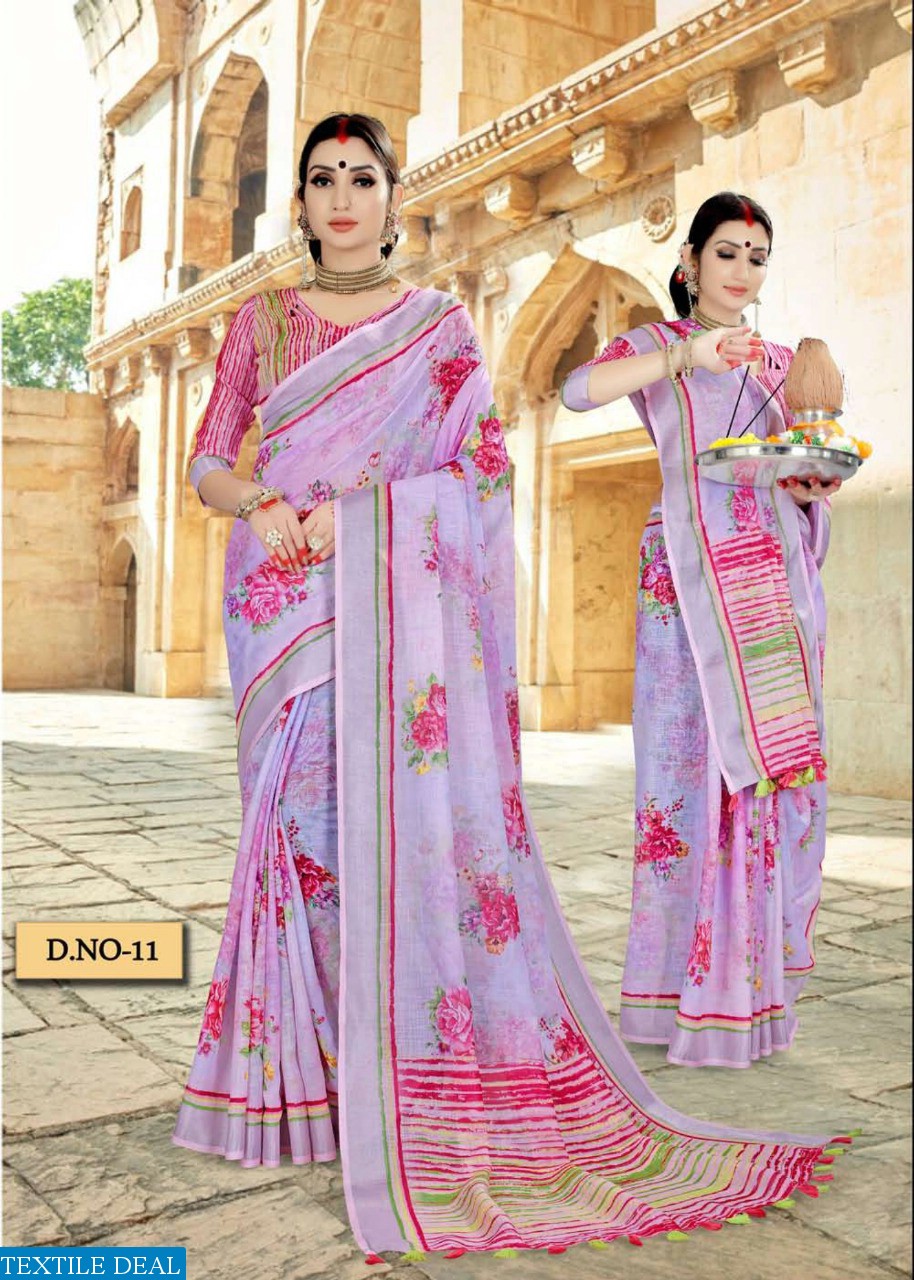 Vaamika Vastram Vol-1 Wholesale Shopping Linen Sarees