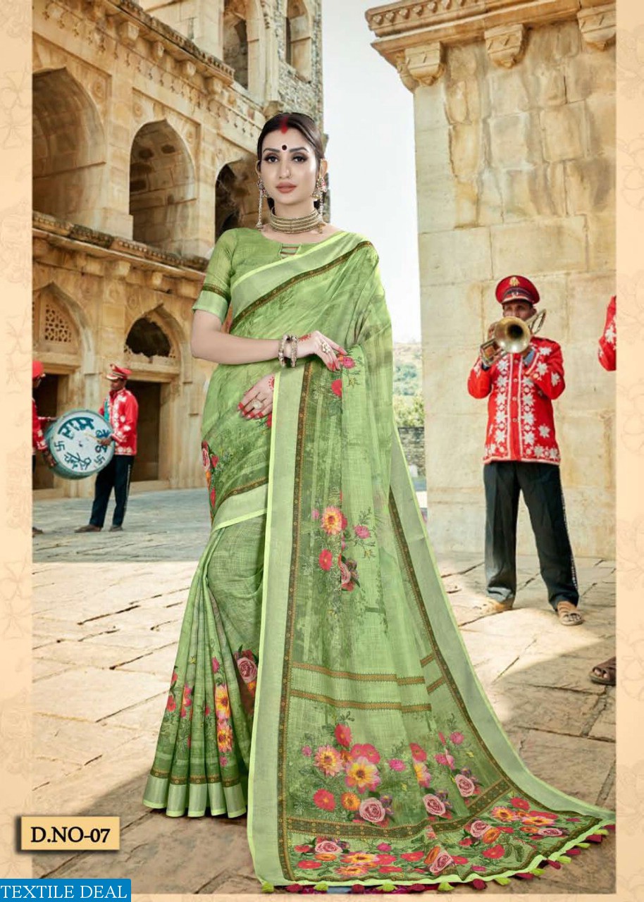 Vaamika Vastram Vol-1 Wholesale Shopping Linen Sarees