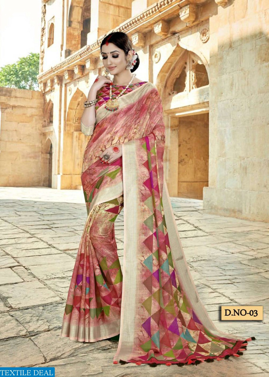 Vaamika Vastram Vol-1 Wholesale Shopping Linen Sarees