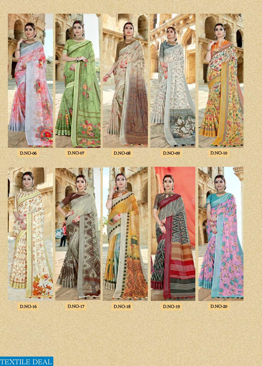 Vaamika Vastram Vol-1 Wholesale Shopping Linen Sarees
