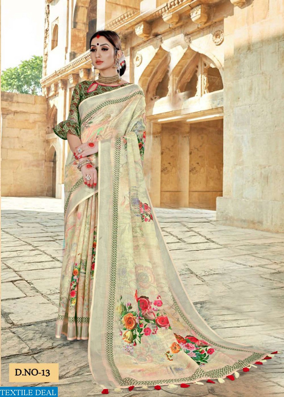 Vaamika Vastram Vol-1 Wholesale Shopping Linen Sarees