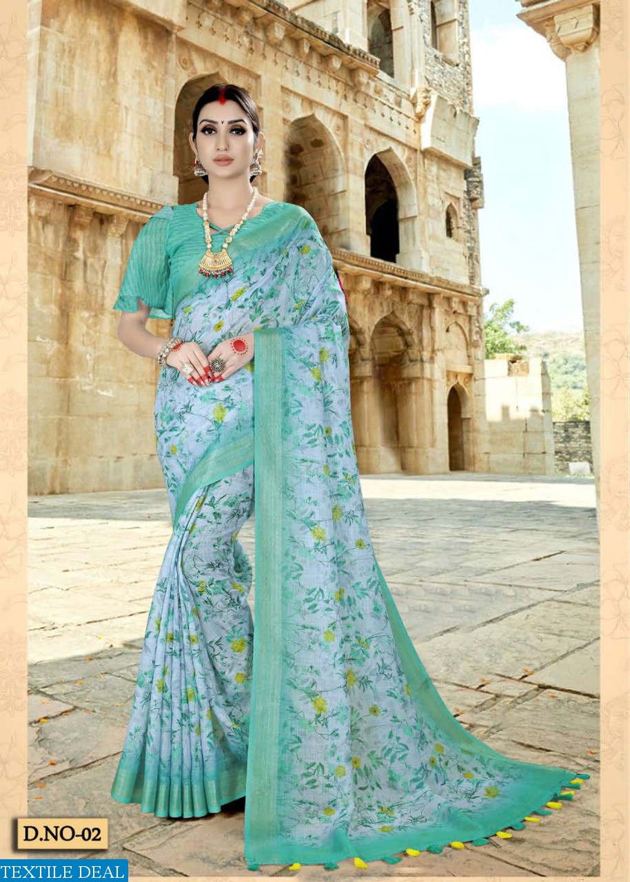 Vaamika Vastram Vol-1 Wholesale Shopping Linen Sarees