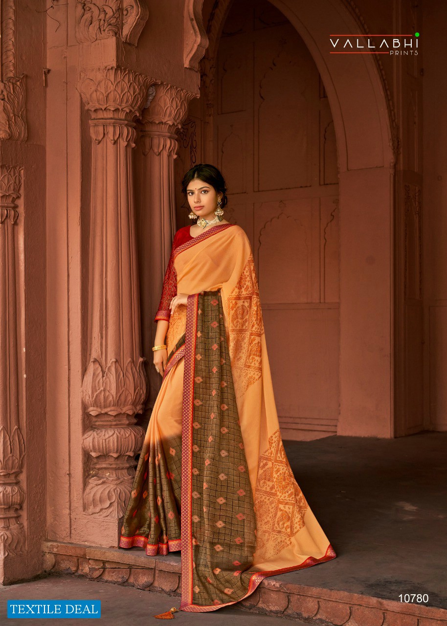 Vallabhi Kalpana Wholesale Brasso Print Wholesale Indian Saree