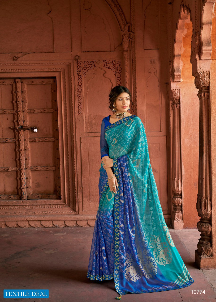 Vallabhi Kalpana Wholesale Brasso Print Wholesale Indian Saree