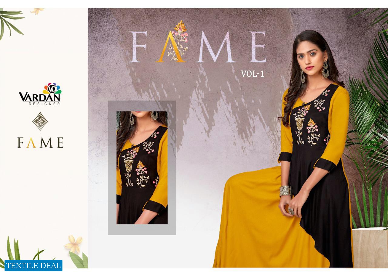 Vardan Fame Vol-1 Wholesale Anarkali Kurti Catalog