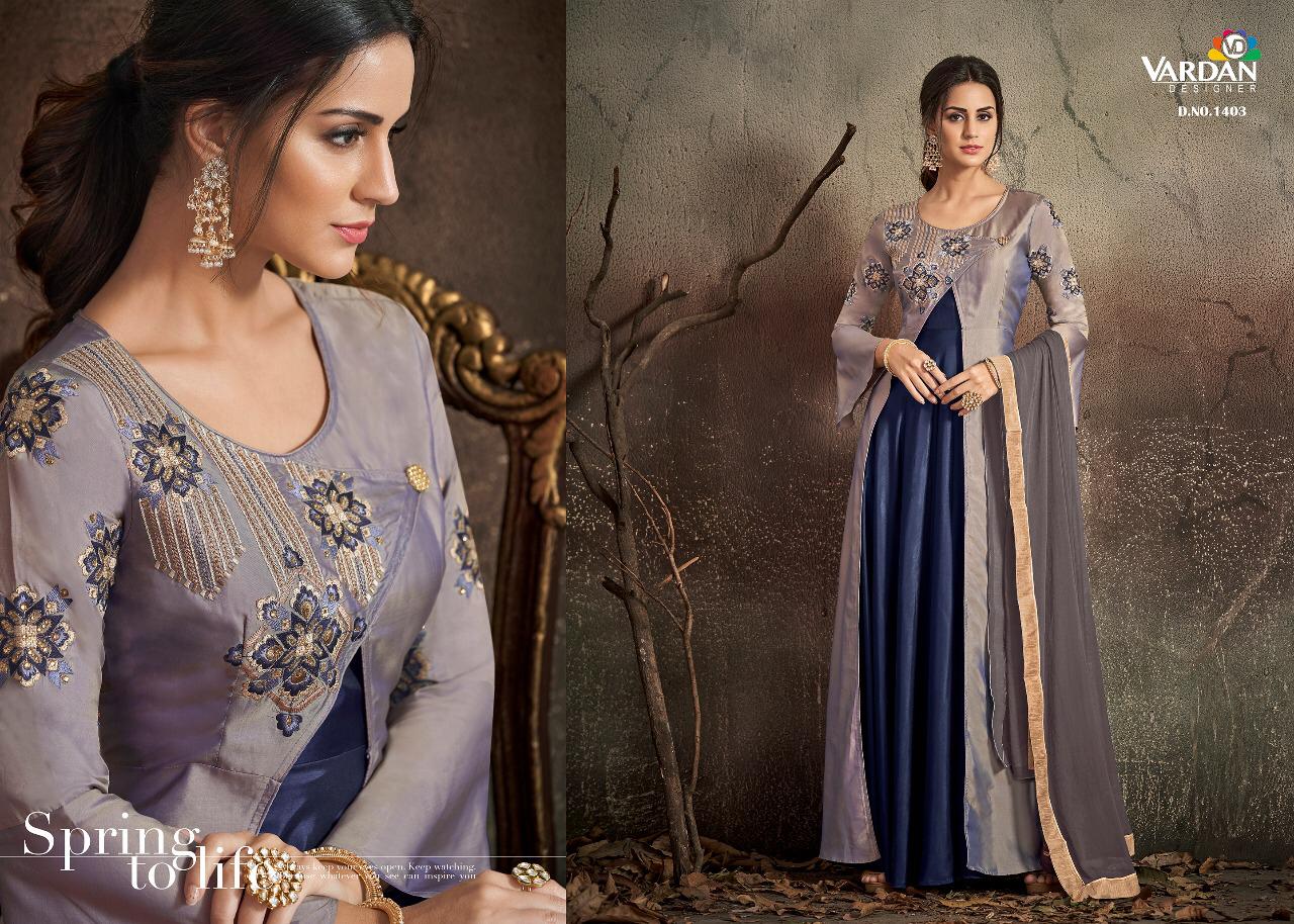 Vardan navya vol-14 Wholesale Ready made handwork Gowns