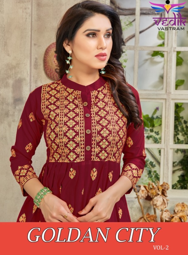 Vedik Vastram Golden City Vol-2 Wholesale Long Kurtis