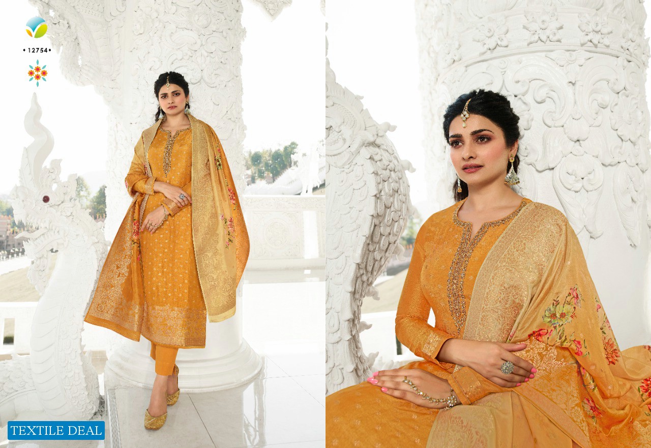 Vinay Zareena Hitlist Wholesale Pure Dola Jacquard Salwar Kameez