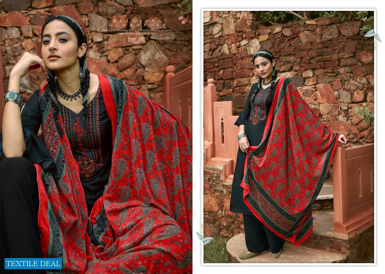 Viona Ajrak Wholesale Heavy Euro Wool Wholesale Winter Dress Material