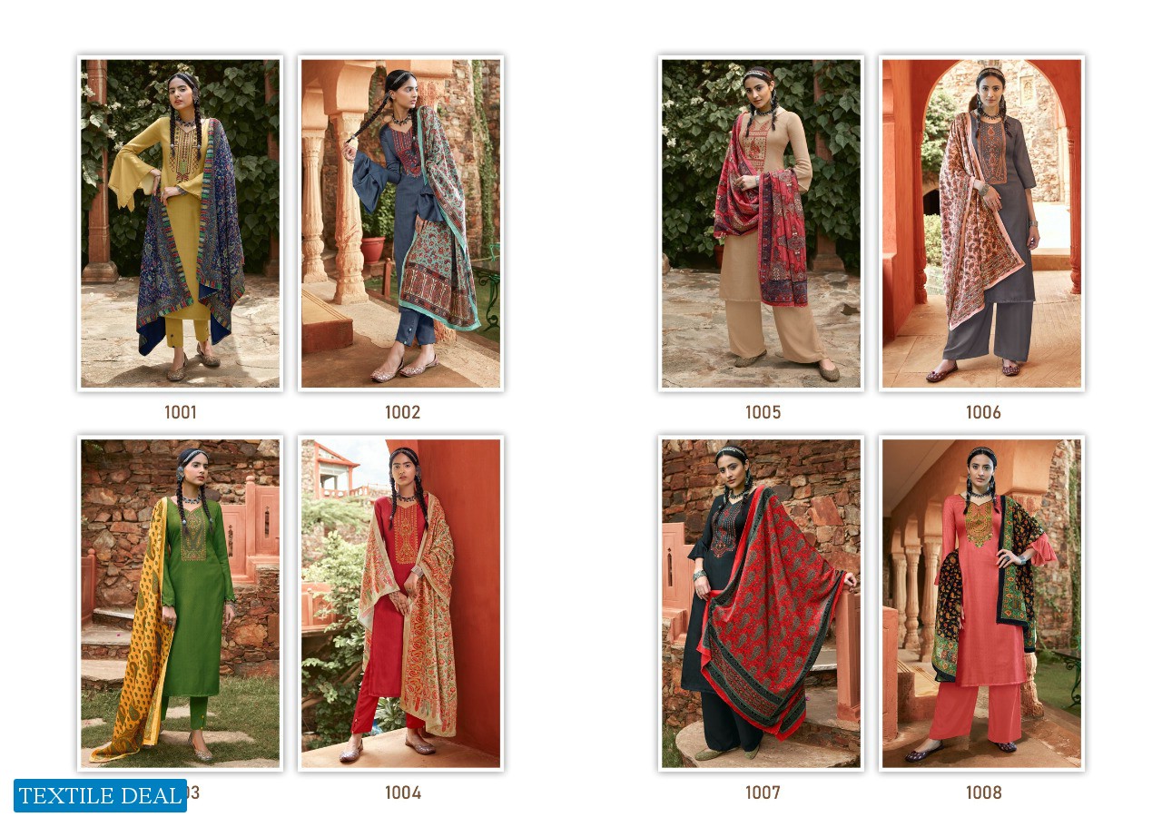 Viona Ajrak Wholesale Heavy Euro Wool Wholesale Winter Dress Material