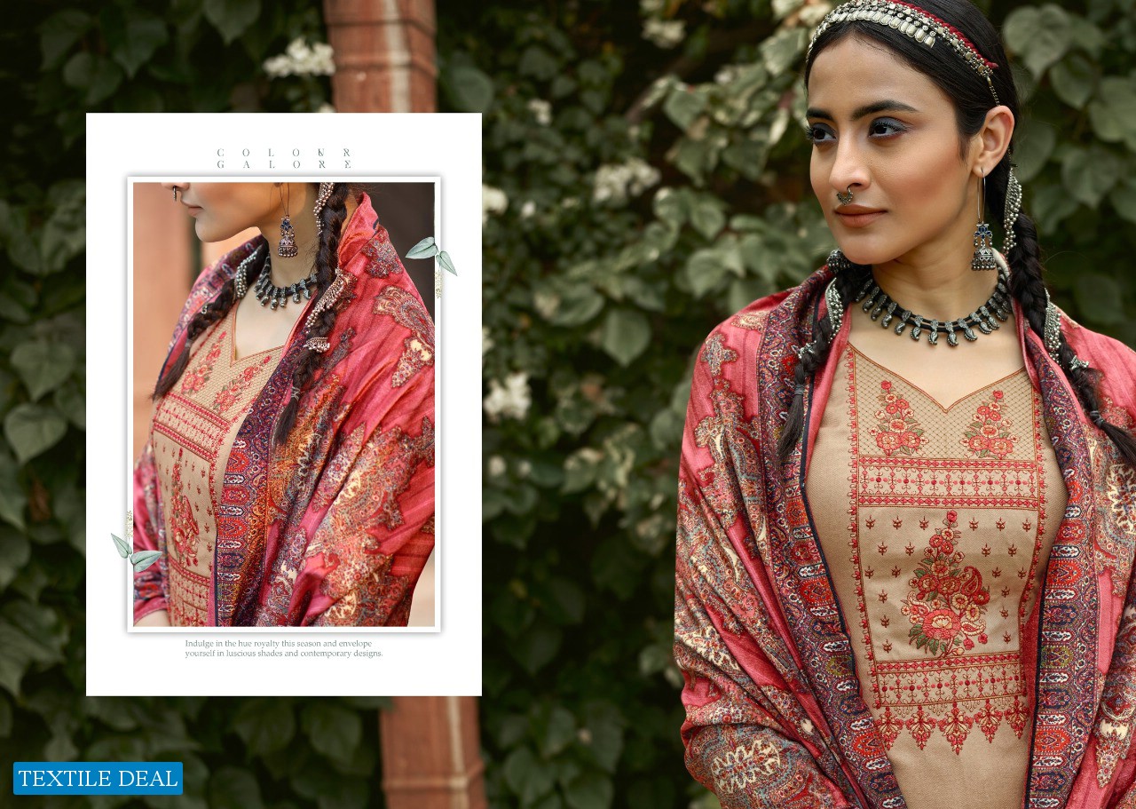 Viona Ajrak Wholesale Heavy Euro Wool Wholesale Winter Dress Material