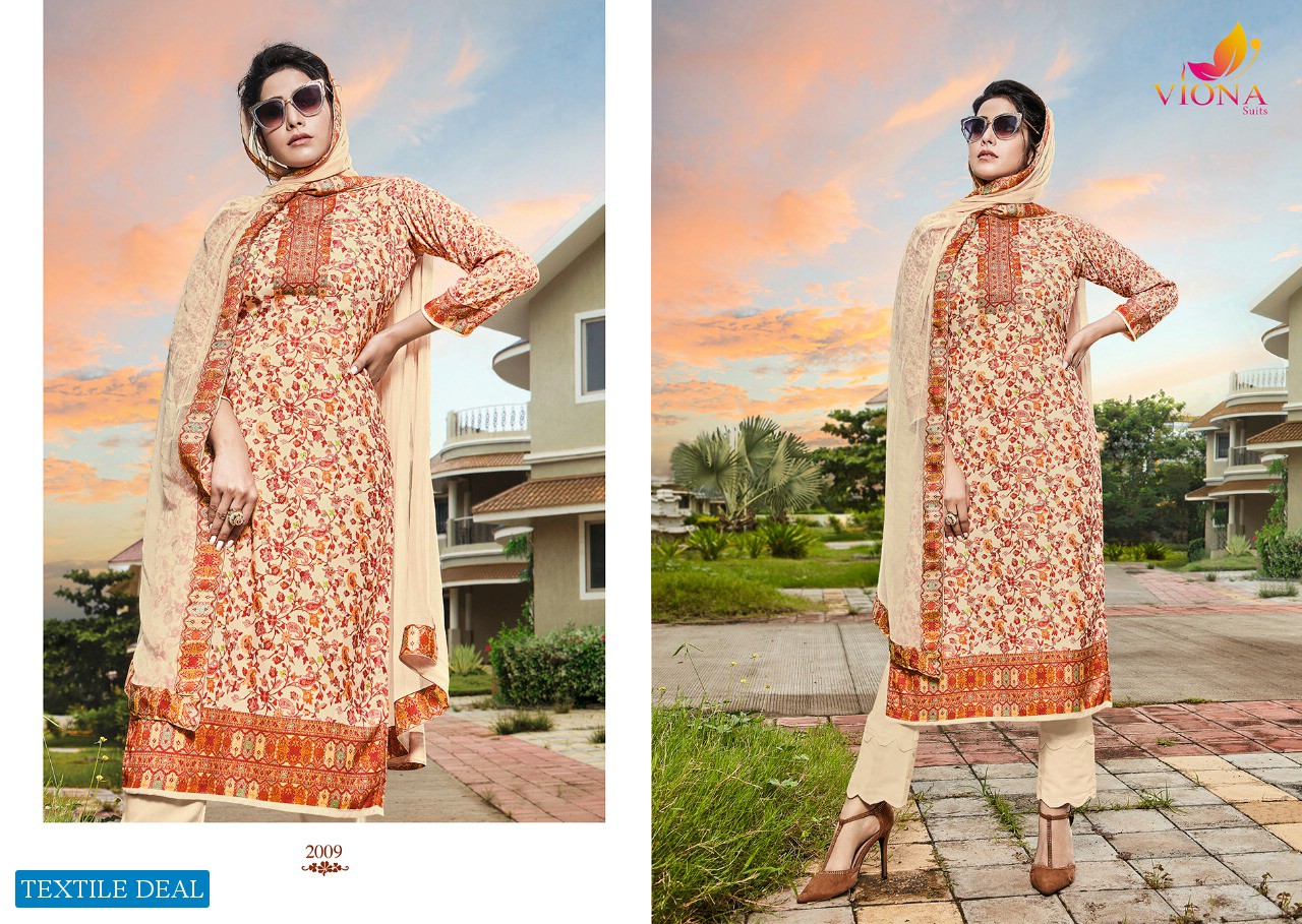 Viona Jasmine Wholesale Pure Woolen Pashmina Winter Dress material