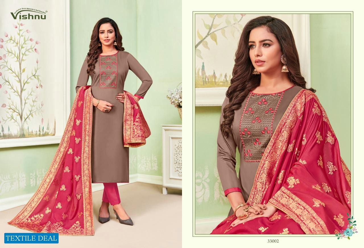 Vishnu Gehnaa Wholesale Cotton Work Dress Material