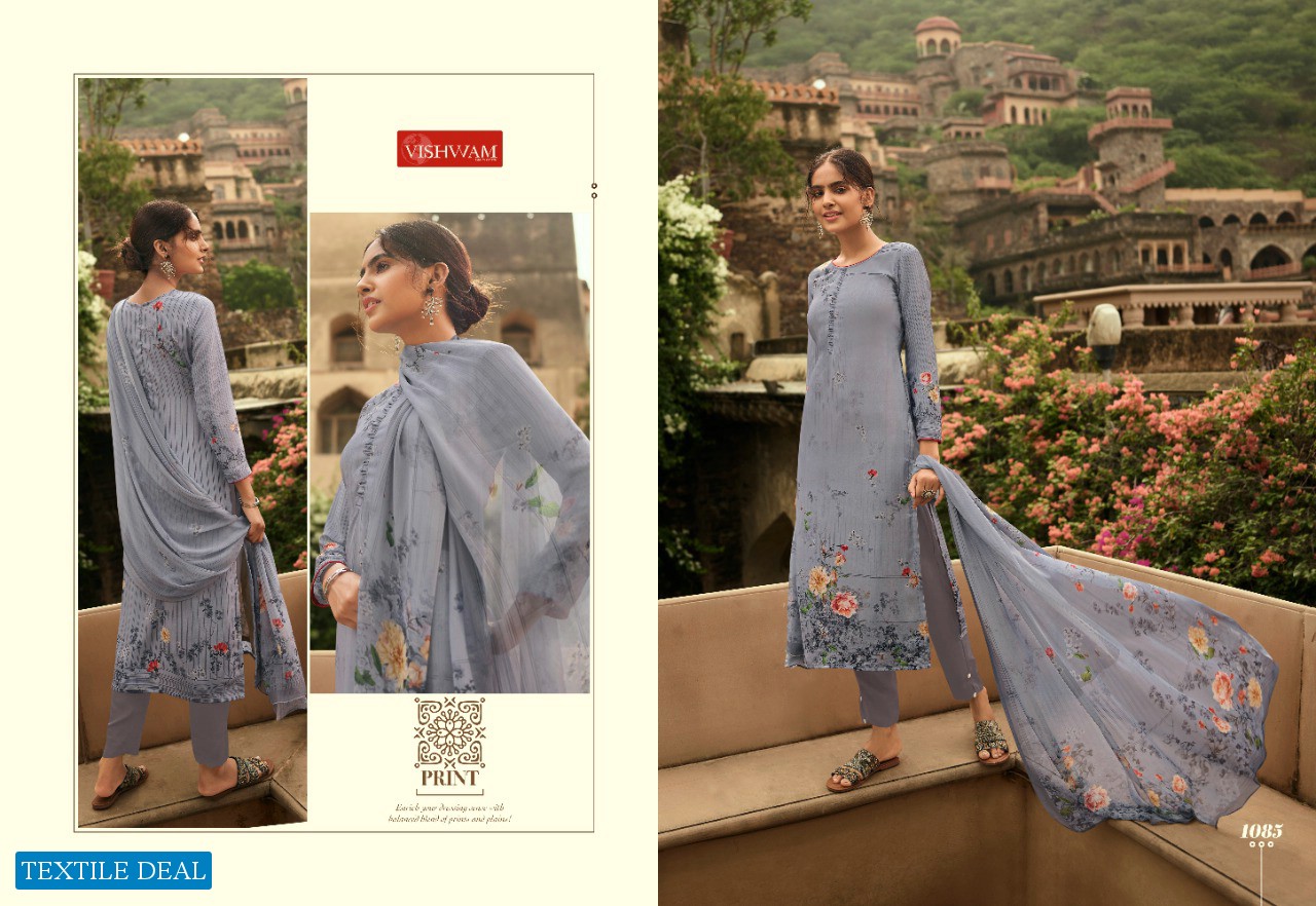 Vishwam Cafe Latte Vol-9 Wholesale Crepe Digital Work Salwar Kameez