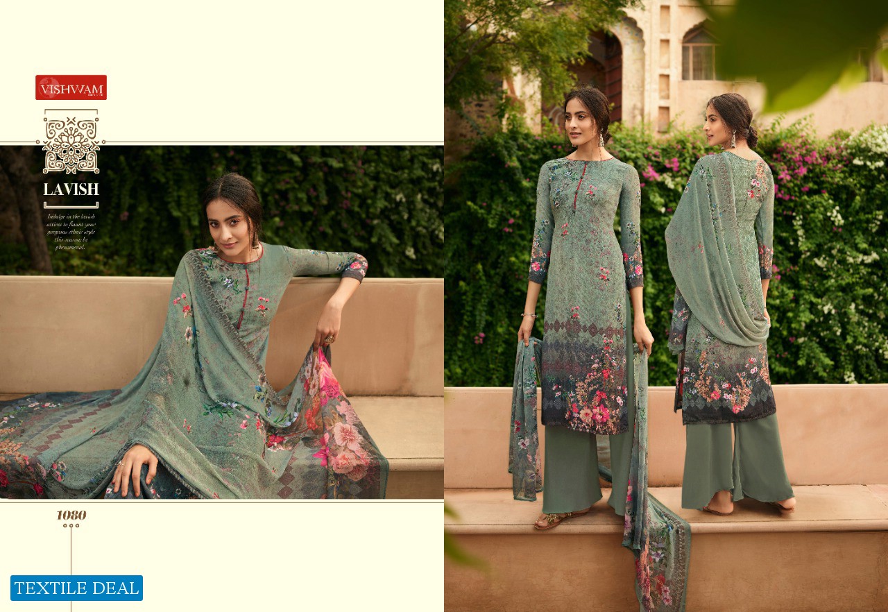 Vishwam Cafe Latte Vol-9 Wholesale Crepe Digital Work Salwar Kameez