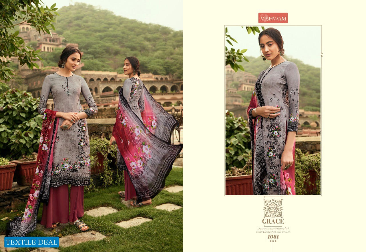 Vishwam Cafe Latte Vol-9 Wholesale Crepe Digital Work Salwar Kameez