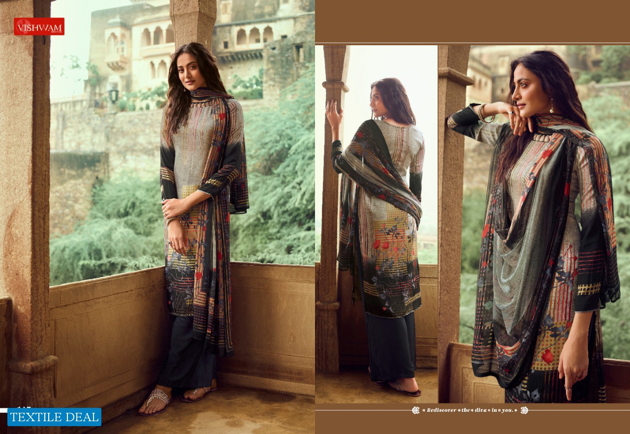 Vishwam Cappuccino Vol-4 Wholesale Crepe Print Dress Material